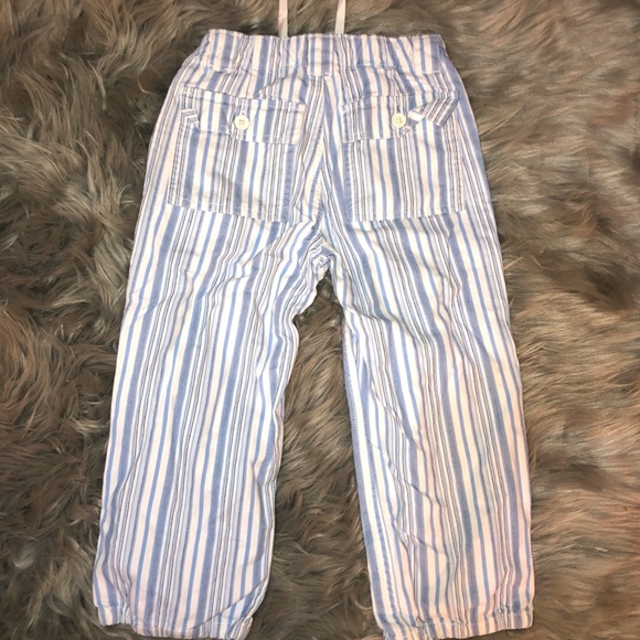 Vintage GAP Girls Capri Blue & White Striped - Picture 3 of 4